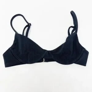 Beach Riot | Swim | Beach Riot Xsmall Black Camilla Bikini Top Ribbed ...